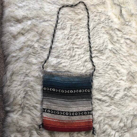 Striped Multicolor Colorful Knit Baja Purse Bag - Picture 2 of 12